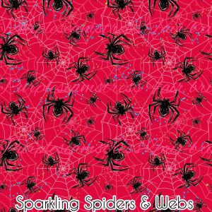 Sparkly Spiders & Webs - Fabric