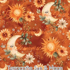Terracotta Sun & Moon - Fabric