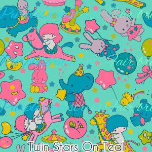 Twin Stars on Teal - Fabric