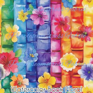 Watercolor Book Floral - Fabric