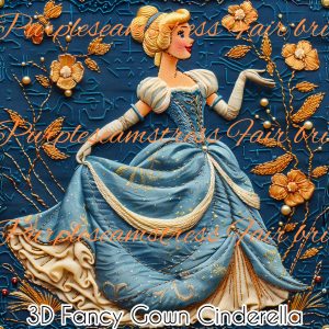 3D Fancy Gown Cinderella - Fabric