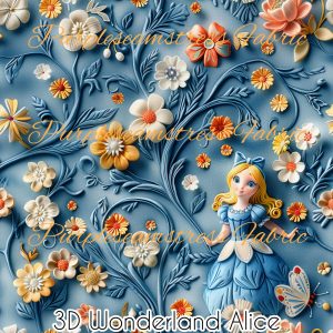 3D Wonderland Alice - Fabric