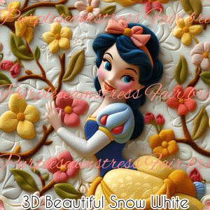 3D Beautiful Snow White - Fabric