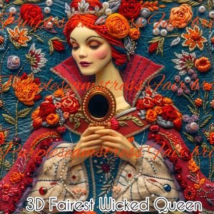 3D Fairest Wicked Queen - Fabric