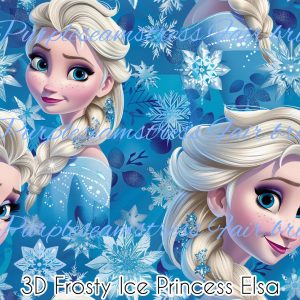 3D Frosty Ice Princess Elsa - Fabric