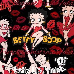 Betty Lip Prints - Fabric