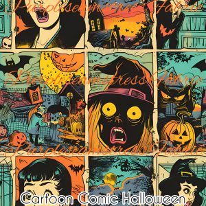 Cartoon Comic Halloween - Fabric