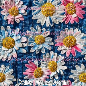 Daisy Faux Denim - Fabric