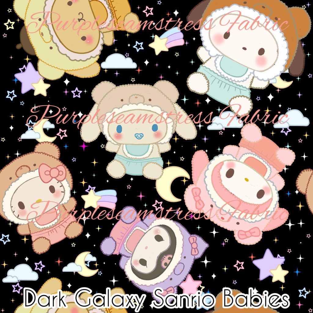 Dark Galaxy Sanrio Babies – Purpleseamstress Fabric