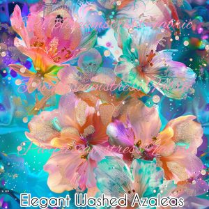 Elegant Washed Azalias - Fabric