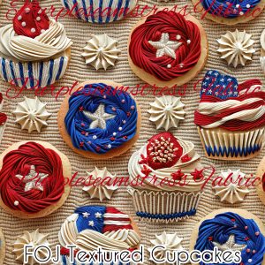 FOJ Textured Cupcakes - Fabric