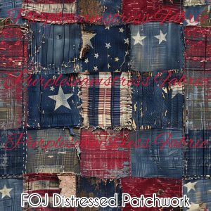 FOJ Distressed Patchwork - Fabric