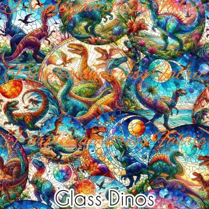 Glass Dinos - Fabric