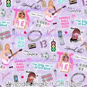 Lavender Shake It Off Taylor - Fabric