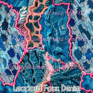 Leopard Faux Denim - Fabric