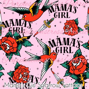 Mama's Girl Sparrow Tattoo - Fabric