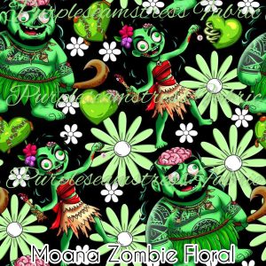 Moana Zombie Floral - Fabric