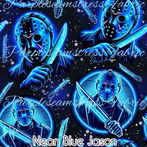 Neon Blue Jason - Fabric