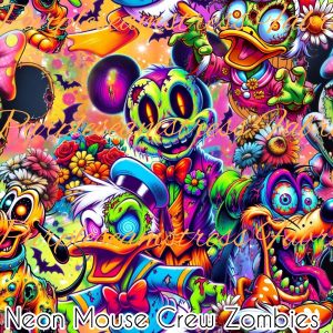 Neon Mouse Crew Zombies - Fabric