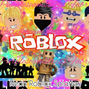 Neon Roblox Splatter - Fabric
