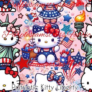 Patriotic Kitty Liberty - Fabric