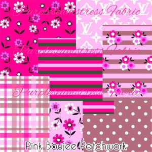 Pink Boujee Patchwork - Fabric