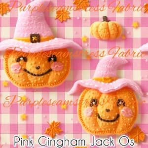 Pink Gingham Jack Os - Fabric