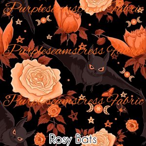 Rosy Bats - Fabric