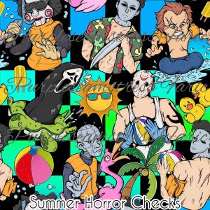 Summer Horror Checks - Fabric