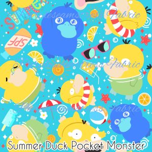 Summer Duck Pocket Monster - Fabric