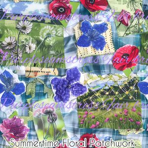 Summertime Floral Patchwork - Fabric