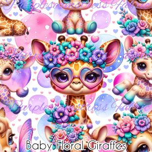 Baby Floral Giraffe - Fabric