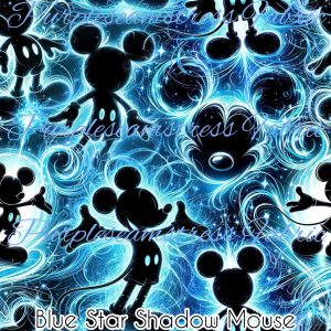 Blue Star Shadow Mouse - Fabric
