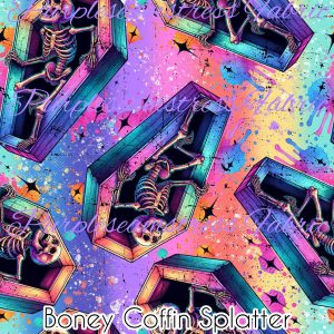 Boney Coffin Splatter - Fabric