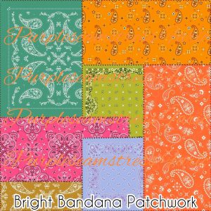 Bright Bandana Patchwork - Fabric
