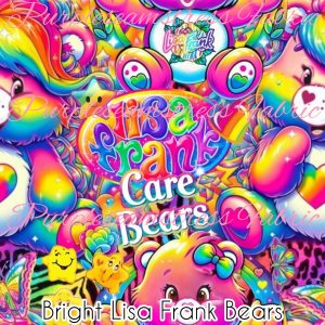 Bright Lisa Frank Bears - Fabric