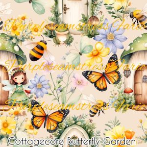 Cottagecore Butterfly Garden - Fabric