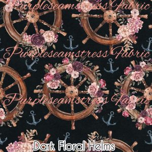 Dark Floral Helms - Fabric