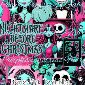 Eerie Hot  Pink Teal NBC - Fabric