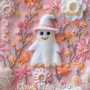 Ghost White Floral - Fabric