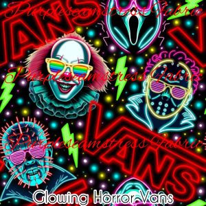 Glowing Horror Vans - Fabric