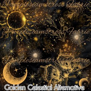 Golden Celestial Alternative - Fabric