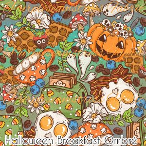 Halloween Breakfast Ombre - Fabric