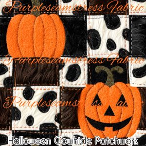 Halloween Cowhide Patchwork - Fabric