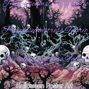 Halloween Poster Art - Fabric