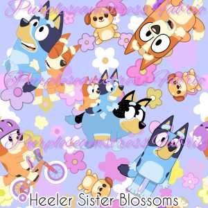 Heeler Sister Blossoms - Fabric