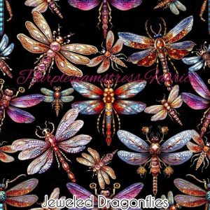 Jeweled Dragonflies - Fabric