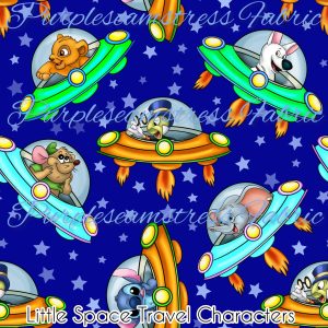 Little Space Travel Characters - Fabric