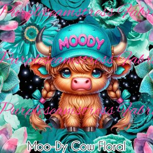 Moo-dy Cow Floral - Fabric