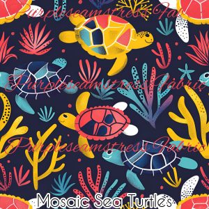 Mosaic Sea Turtles - Fabric